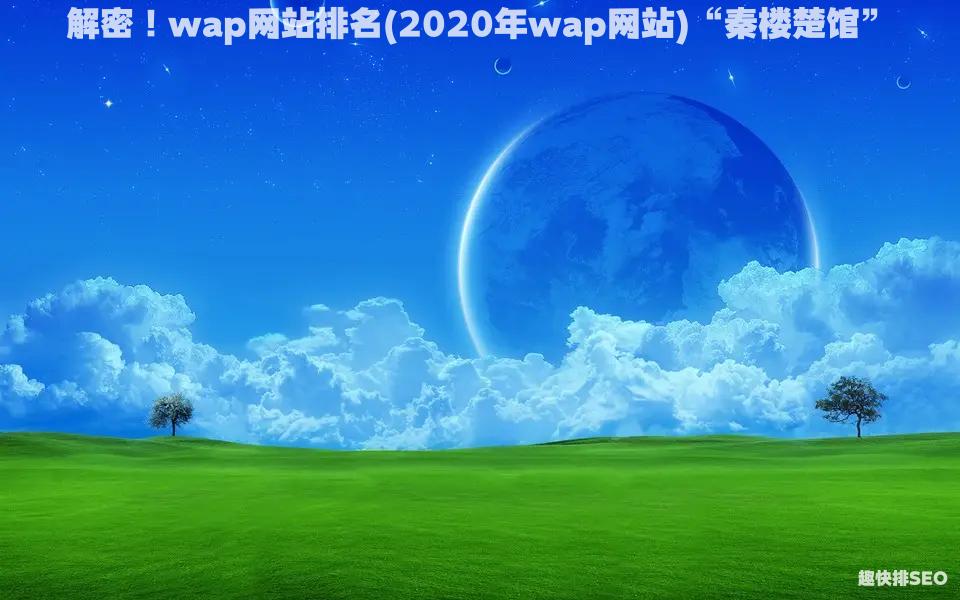 解密！wap网站排名(2020年wap网站)“秦楼楚馆”